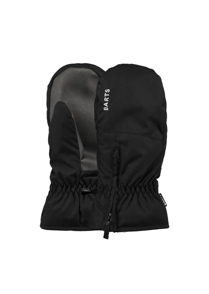 Barts Zipper Mitts Black 0288-01 zwarte kinderwanten met ritssluiting