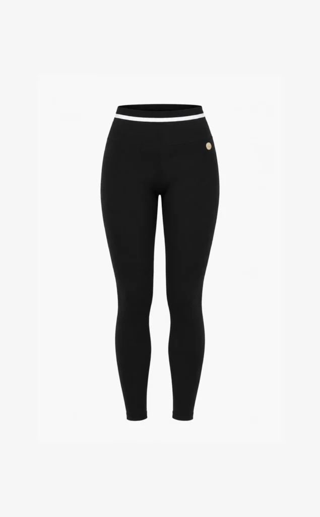 Contrast Leggings Black Sapphire x White dames sportlegging met shape control