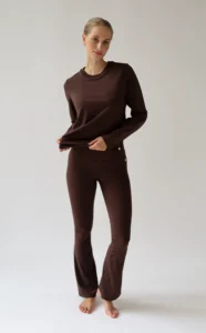House of Gravity Active Long Sleeve Cacao Brown HG-209-2604-4201 soepele dames longsleeve sporttop