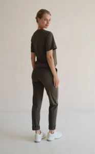 House of Gravity Performance Chino HG-617-2604-5030 Olivine Green olijfgroene dames sportbroek