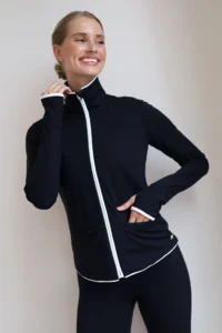 House of Gravity Contrast Performance Jacket HG-210-2604-1020 Black x White dames sportvest