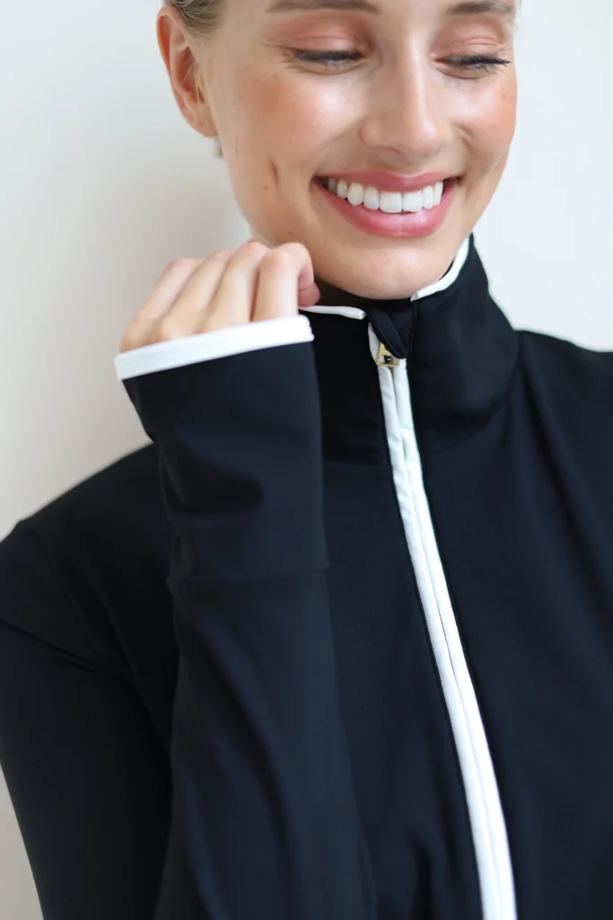 House of Gravity Contrast Performance Jacket HG-210-2604-1020 Black x White dames sportvest