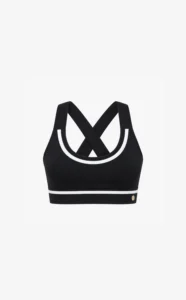 House of Gravity Contrast Signature Bra HG-113-2604-1020 Black x White luxe zwarte dames sport-bh