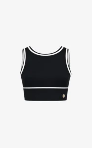 House of Gravity Divine Crop Top HG-111-2604-1020 Black x White luxe zwarte dames crop top