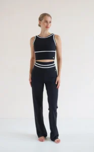 House of Gravity - Gravity Performance Trouser HG-617-2604-1020 Black x White soepele dames sportbroek