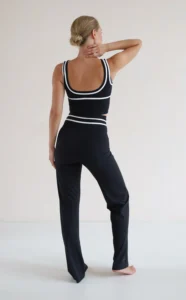 House of Gravity - Gravity Performance Trouser HG-617-2604-1020 Black x White soepele dames sportbroek