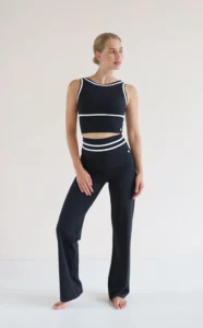 House of Gravity - Gravity Performance Trouser HG-617-2604-1020 Black x White soepele dames sportbroek