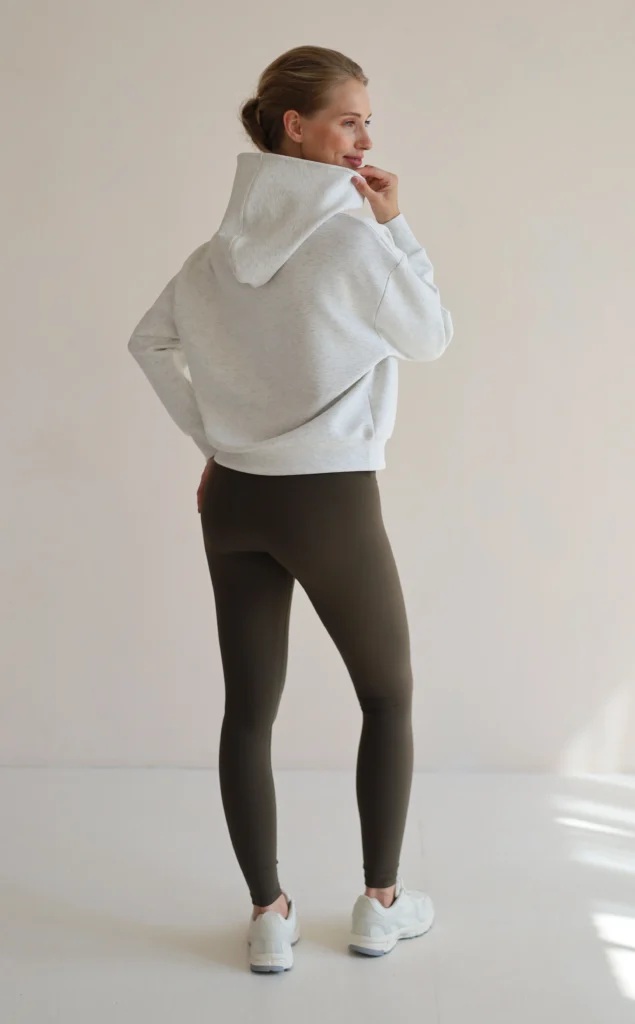House of Gravity Gravity Hoodie HG-734-2604-1103 Light Stone Melange gemêleerde licht zandkleurige dames hoodie