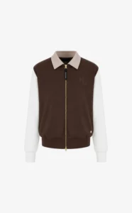 House of Gravity Tailored Bomber Jacket HG-736-2604-4224 Brown White Sand gestreept dames bomberjack