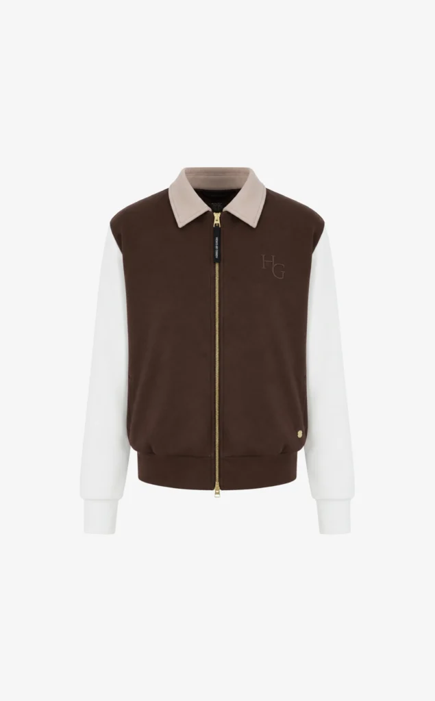 House of Gravity Tailored Bomber Jacket HG-736-2604-4224 Brown White Sand gestreept dames bomberjack