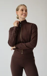 House of Gravity Jacket Cacao Brown HG-201-2504-4201 soepel bruin dames sportvest