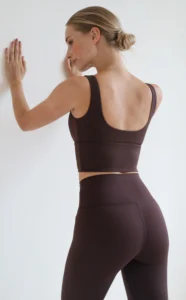 House of Gravity Signature Leggings HG-5002504-4201 Cacao Brown luxe bruine dames sportlegging