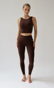 House of Gravity Signature Leggings HG-5002504-4201 Cacao Brown luxe bruine dames sportlegging