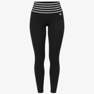 House of Gravity Signature Leggings HG-512-2604-1022 Black x White Stripe zwarte dames sportlegging met witte bies