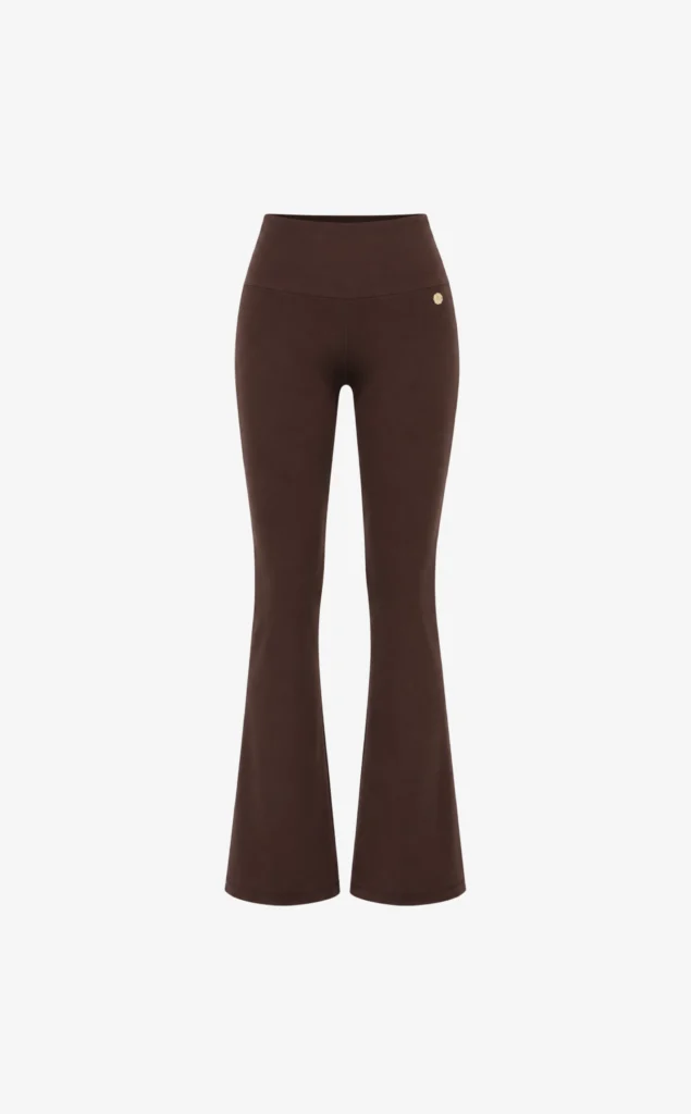House of Gravity Flared Tights HG-505-2604-4201 Cacao Brown bruine dames flared legging