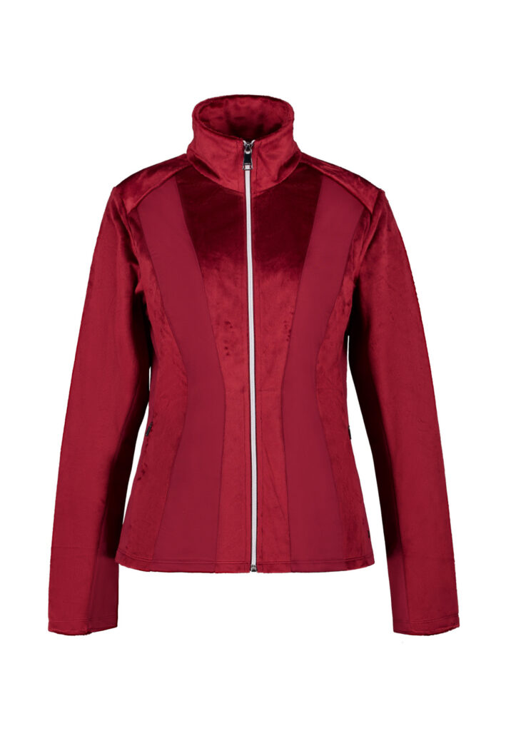 Luhta jacklin 232202 341 l kleur 670 bordeaux vest dames fleece jas outdoor midlayer