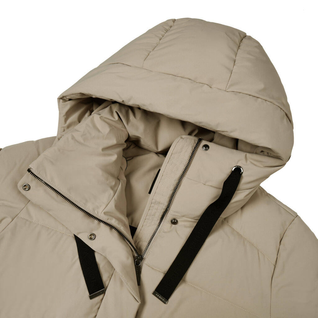 Luhta heinis dames winter jas 232440367l kleur 031 cement beige grijs winterjas outdoor jack