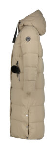 Luhta heinis dames winter jas 232440367l kleur 031 cement beige grijs winterjas outdoor jack