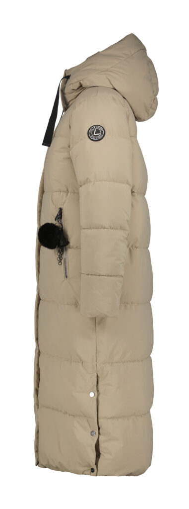 Luhta heinis dames winter jas 232440367l kleur 031 cement beige grijs winterjas outdoor jack