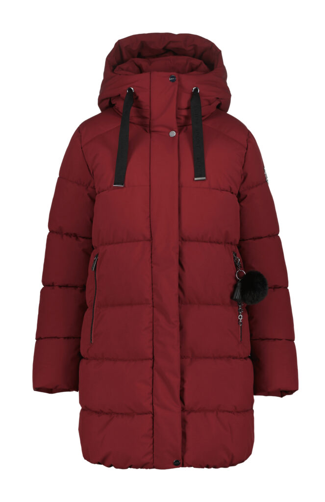 Luhta halla jas dames 232462367l kleur 670 bordeaux winterjas outdoor jack