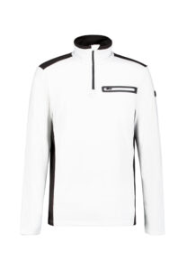 Luhta Kodannotko 232561677L-010 witte heren ski-pully met opstaande kraag en rits