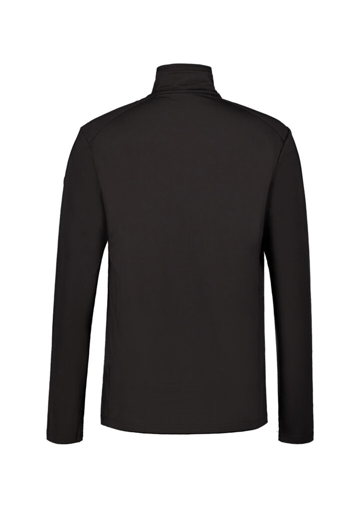 Luhta Kodannotko 232561677L-990 zwarte heren ski-pully met opstaande kraag en rits