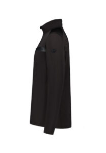 Luhta Kodannotko 232561677L-990 zwarte heren ski-pully met opstaande kraag en rits
