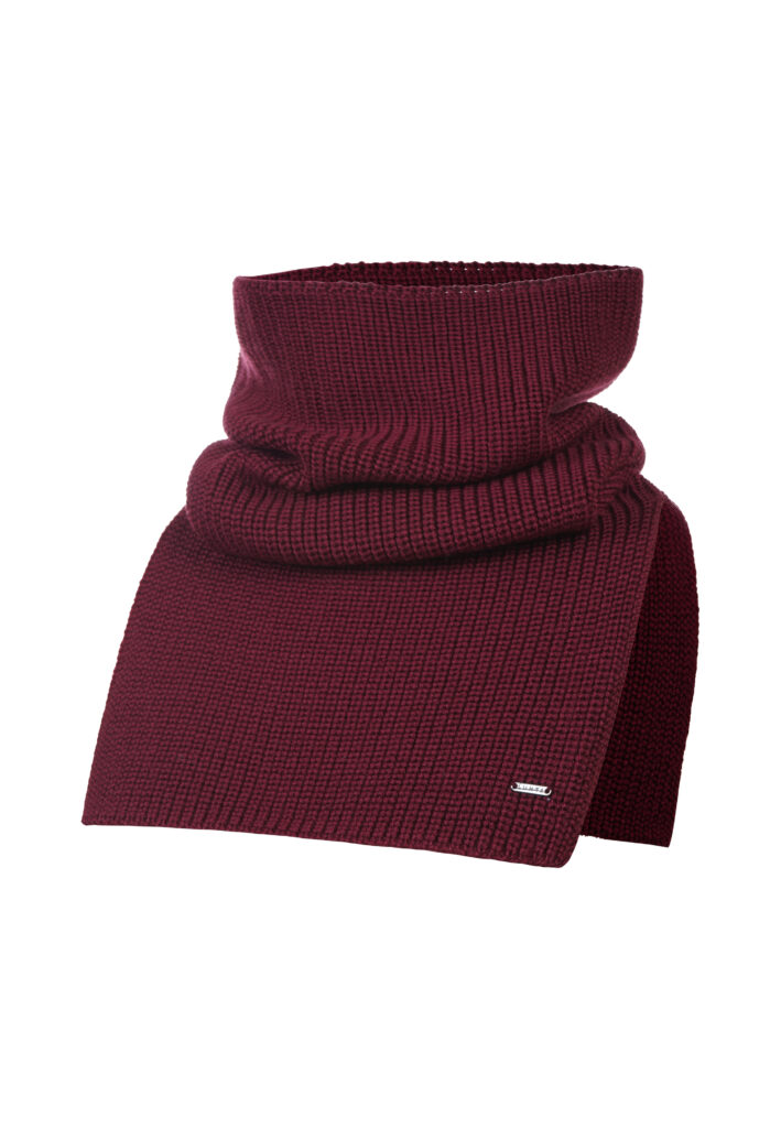 Luhta 232615300l 670 niiasto bordeaux red dames gebreide kol nekwarmer bordeauxrood