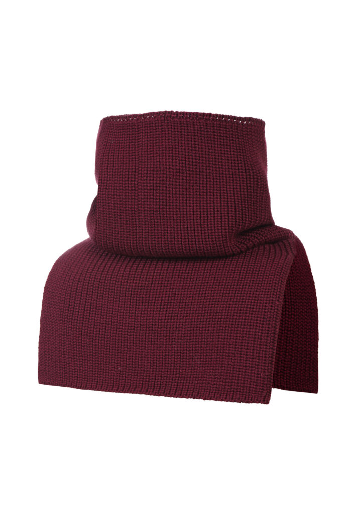 Luhta 232615300l 670 niiasto bordeaux red dames gebreide kol nekwarmer bordeauxrood