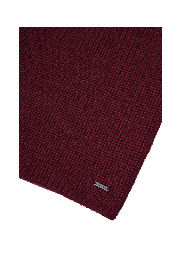 Luhta 232615300l 670 niiasto bordeaux red dames gebreide kol nekwarmer bordeauxrood