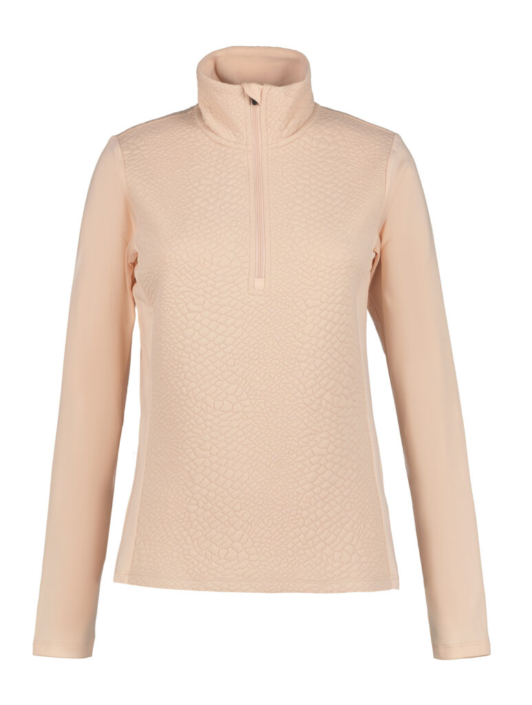 Luhta 254965617l 603 evansdale dames ski pully pink poederroze midlayer halvezip