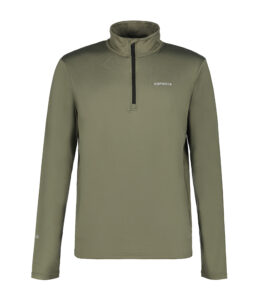 Icepeak 257712584l 519 felsberg heren ski pully olijfgroen midlayer halvezip