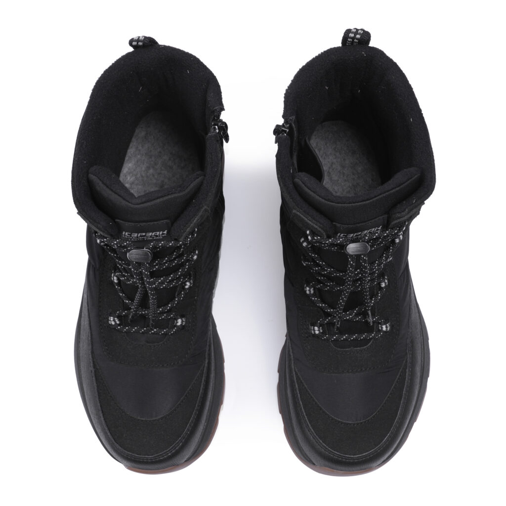Icepeak Almelo MR 278270100I 990 Black zwarte heren snowboot met warme voering en profielzool