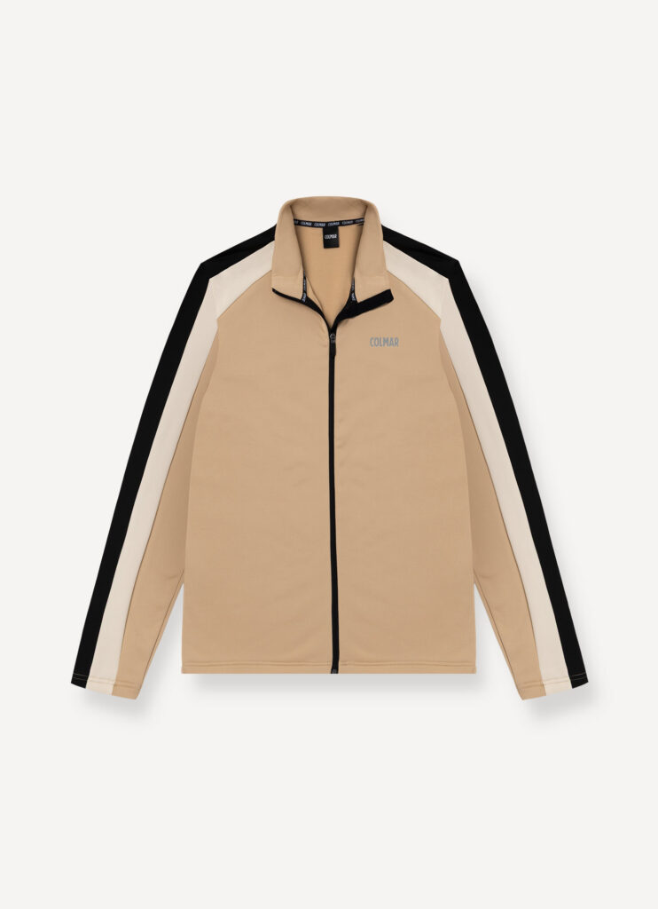 Colmar fullzip three-colored stretch fleece 830000001 5WU 740 crumble black dune heren ski-vest