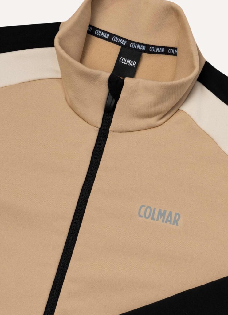 Colmar fullzip three-colored stretch fleece 830000001 5WU 740 crumble black dune heren ski-vest