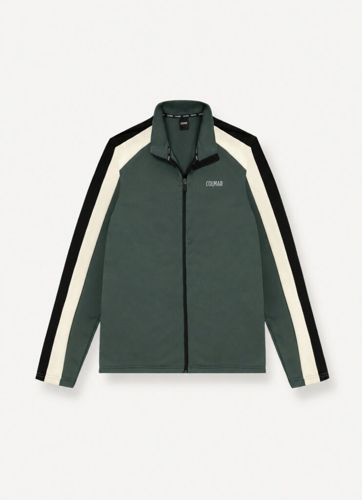 Colmar fullzip three-colored stretch fleece 830000001 5WU 784 huntergreen black white heren ski-vest