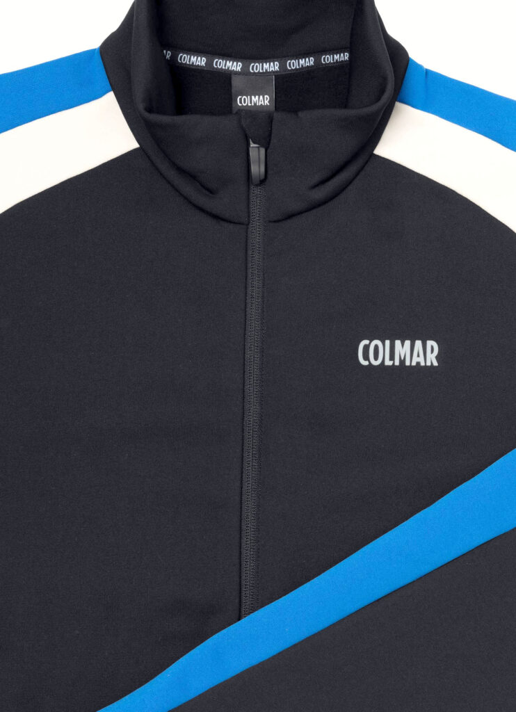 Colmar fullzip three-colored stretch fleece 830000001 5WU 99 black digitalblue dune heren ski-vest