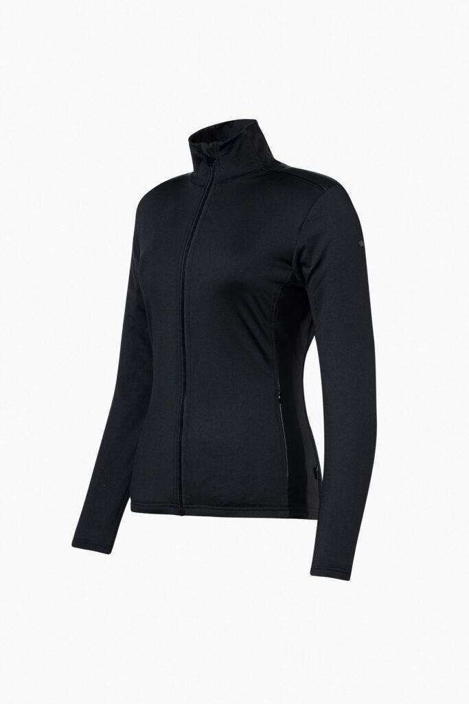 Goldbergh Isamu race line vest gb309 40 264 9000 black dames sportvest kunstleer zwart