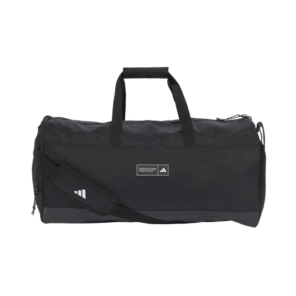 adidas 3S Duffelbag Medium KG9570 Black zwarte middelgrote sporttas met drie witte strepen
