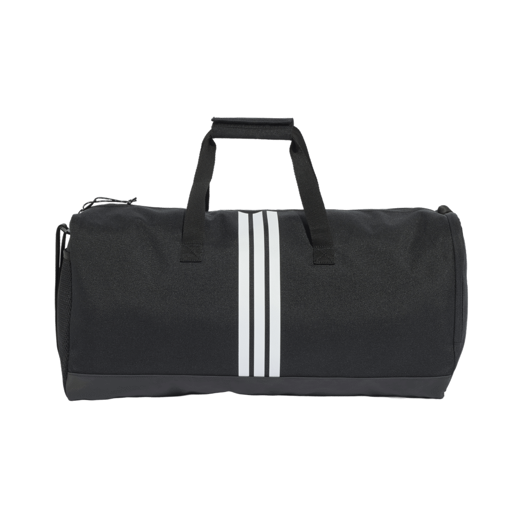 adidas 3S Duffelbag Medium KG9570 Black zwarte middelgrote sporttas met drie witte strepen