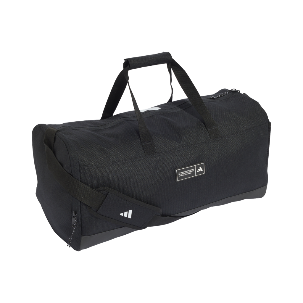 adidas 3S Duffelbag Medium KG9570 Black zwarte middelgrote sporttas met drie witte strepen