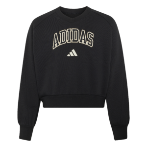 Adidas ks5134 jg clgt v-neck sweater black off white meiden trui v-hals zwart wit