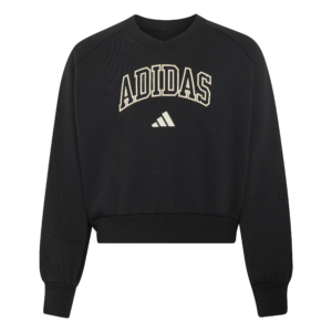 Adidas ks5134 jg clgt v-neck sweater black off white meiden trui v-hals zwart wit