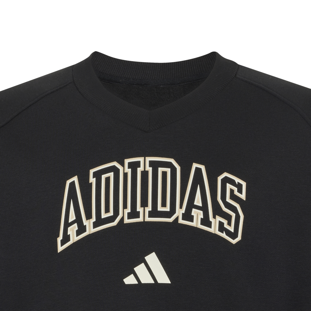 Adidas ks5134 jg clgt v-neck sweater black off white meiden trui v-hals zwart wit