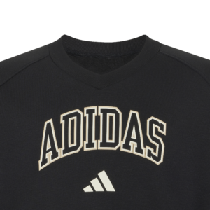 Adidas ks5134 jg clgt v-neck sweater black off white meiden trui v-hals zwart wit