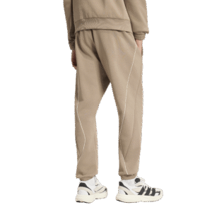 adidas M Sta sl pt KY6985 khasix khaki heren trainingsbroek met ivoren strepen