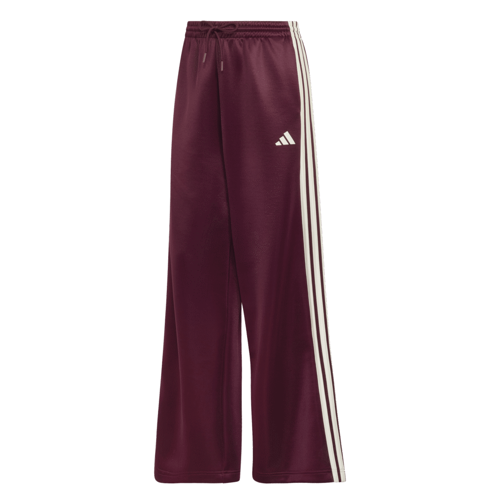 adidas W Stadium Track Pant KY8168 Maroon Ivory bordeauxrode dames trainingsbroek met ivoren accenten