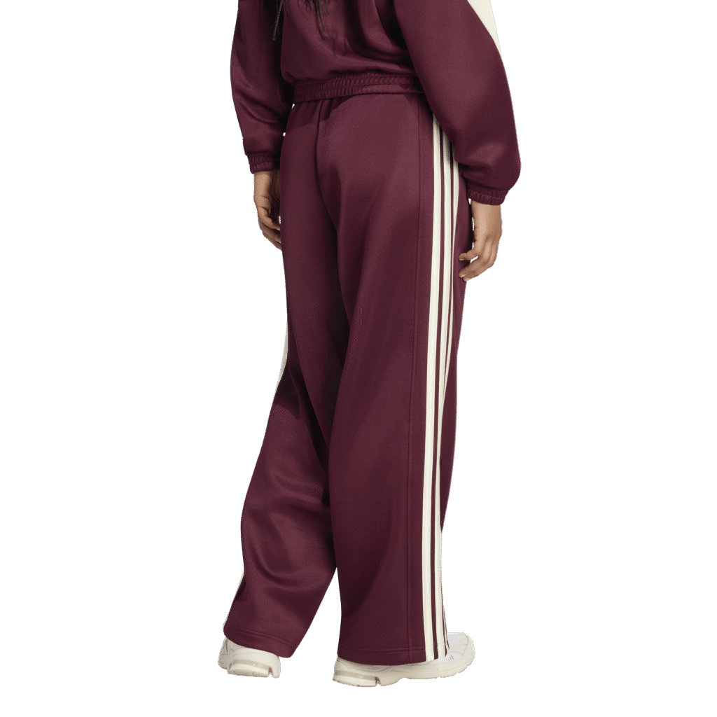 adidas W Stadium Track Pant KY8168 Maroon Ivory bordeauxrode dames trainingsbroek met ivoren accenten
