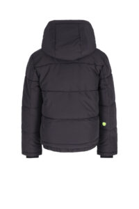 Superrebel Spicy-T Girls Metallic Hooded Ski Jacket R609-5213 099 zwarte meiden skijas met metallic glans