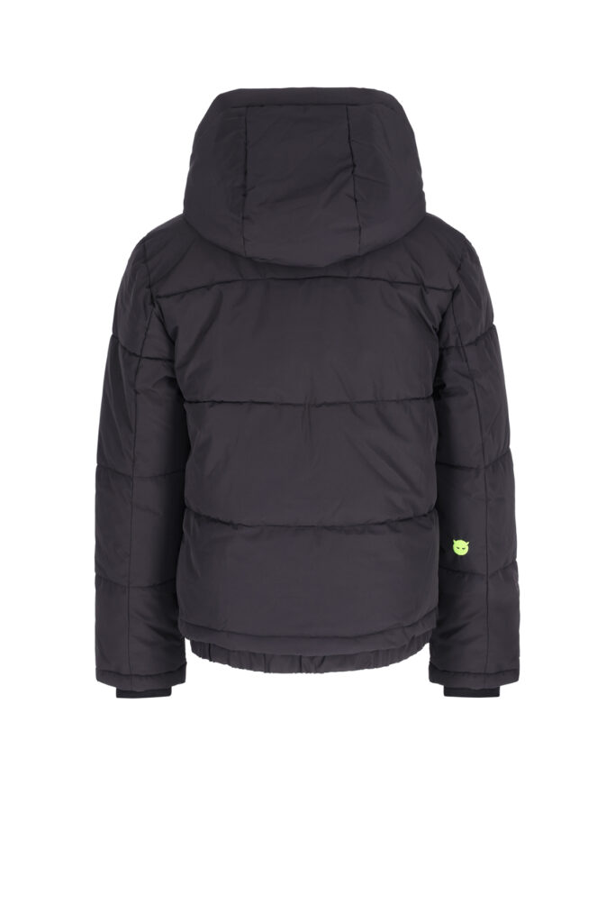 Superrebel Spicy-T Girls Metallic Hooded Ski Jacket R609-5213 099 zwarte meiden skijas met metallic glans